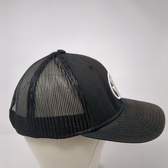 Yee Yee Snapback Mesh Back Trucker Hat Black One Size Solid Adjustable - Picture 4 of 9